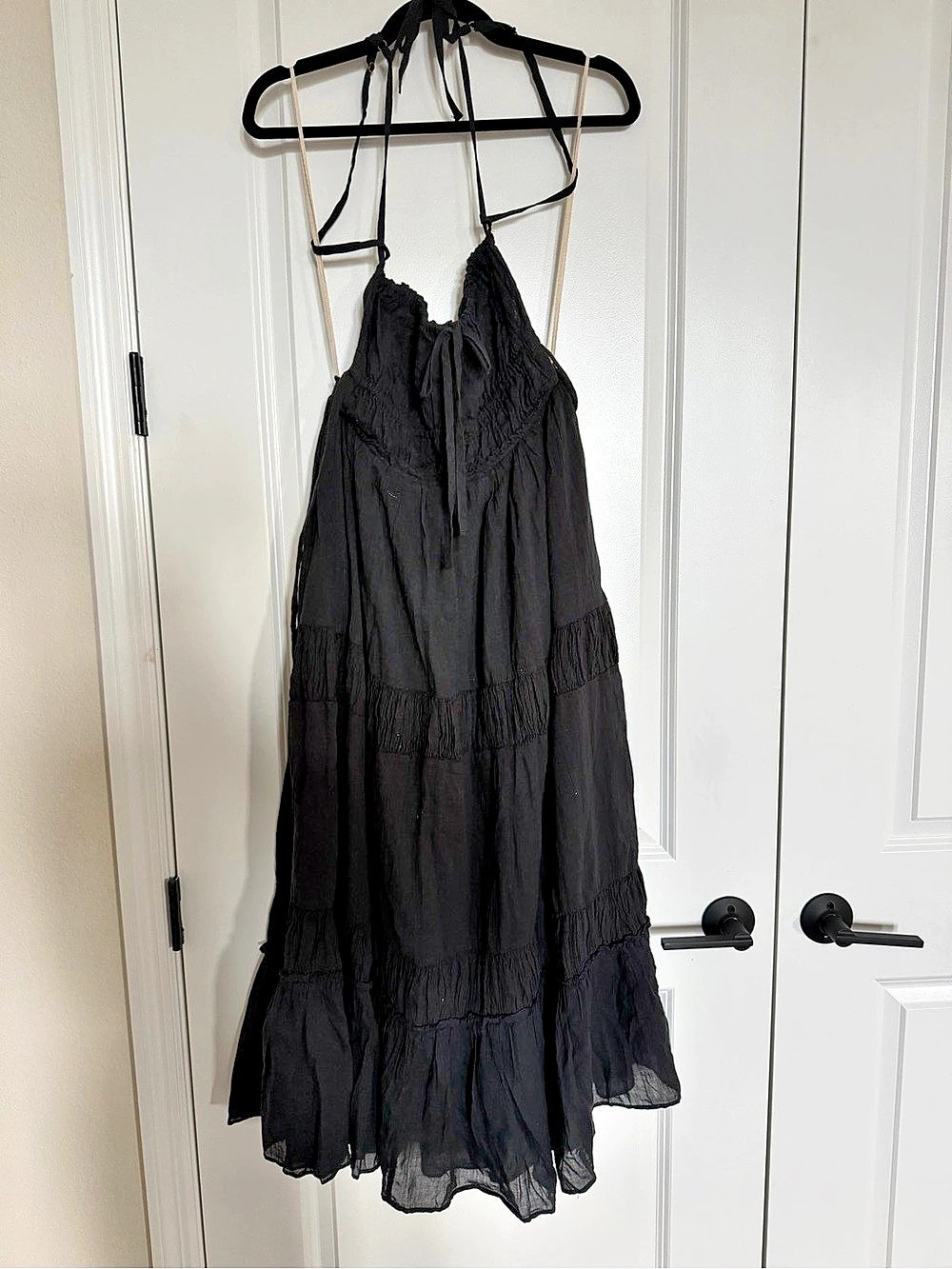 Free People Black Maxi Dress Size Medium Like New